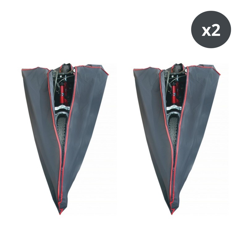 spirella MSV Lot de 2 Housses de protection imperméable pour Vélo PVA Gris