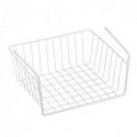 Spirella MSV Lot De 2 Paniers De Rangement Sous étagère 30x25 5x14cm En Acier Blanc Mat