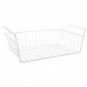Spirella MSV Lot De 2 Paniers De Rangement Sous étagère 38 5x25 5x14cm En Acier Blanc Mat