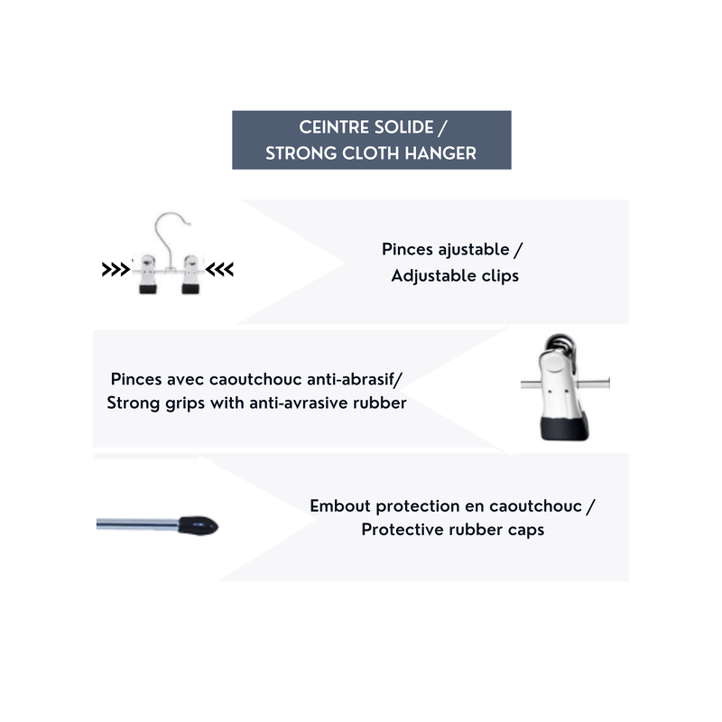 Spirella MSV Lot De 24 Cintres En Acier Avec Pinces