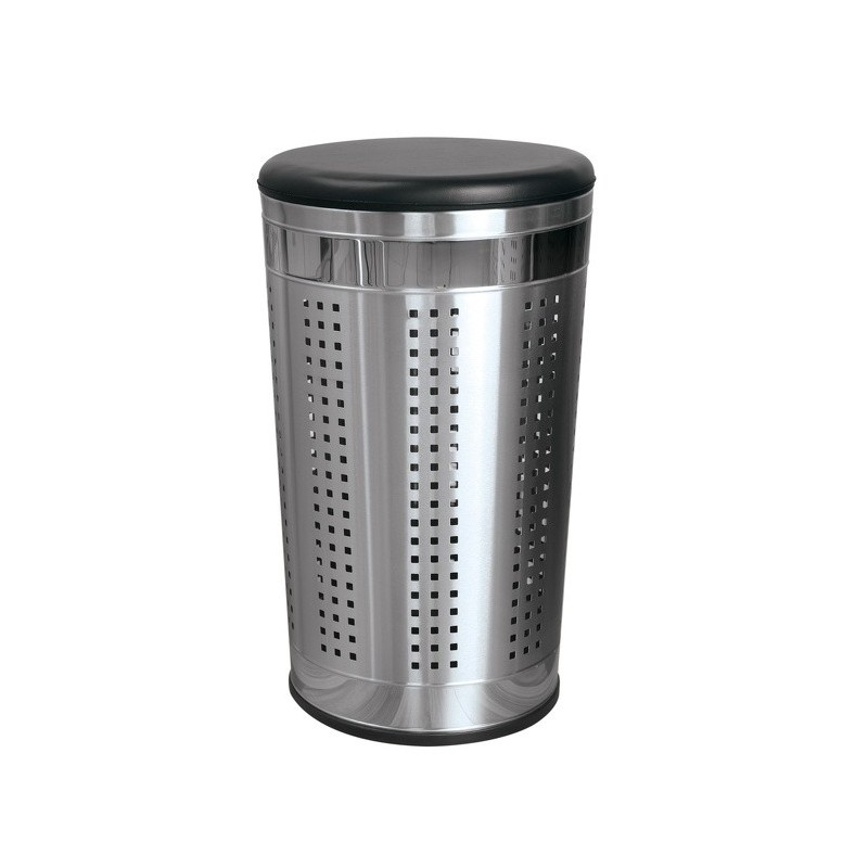 spirella MSV Panier à linge 46L avec couvercle coussin Inox spirella MSV Panier à linge 46L avec couvercle coussin Inox