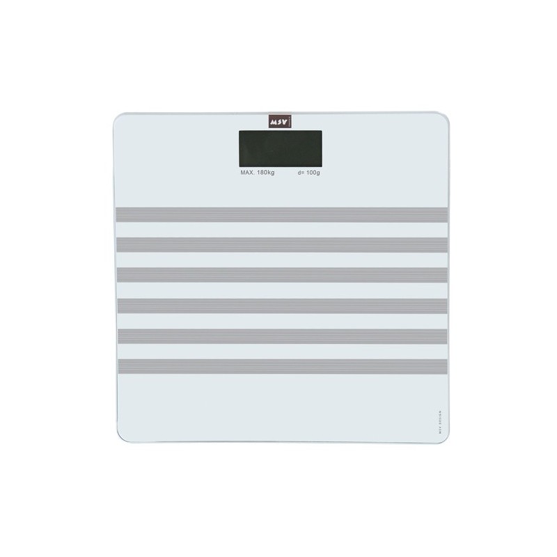 spirella MSV Pèse Personne Verre SEAUVILLE Gris Clair