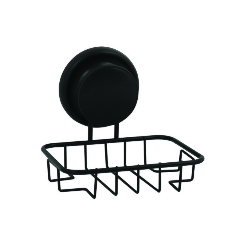 spirella MSV porte savon avec mega ventouse Acier Noir