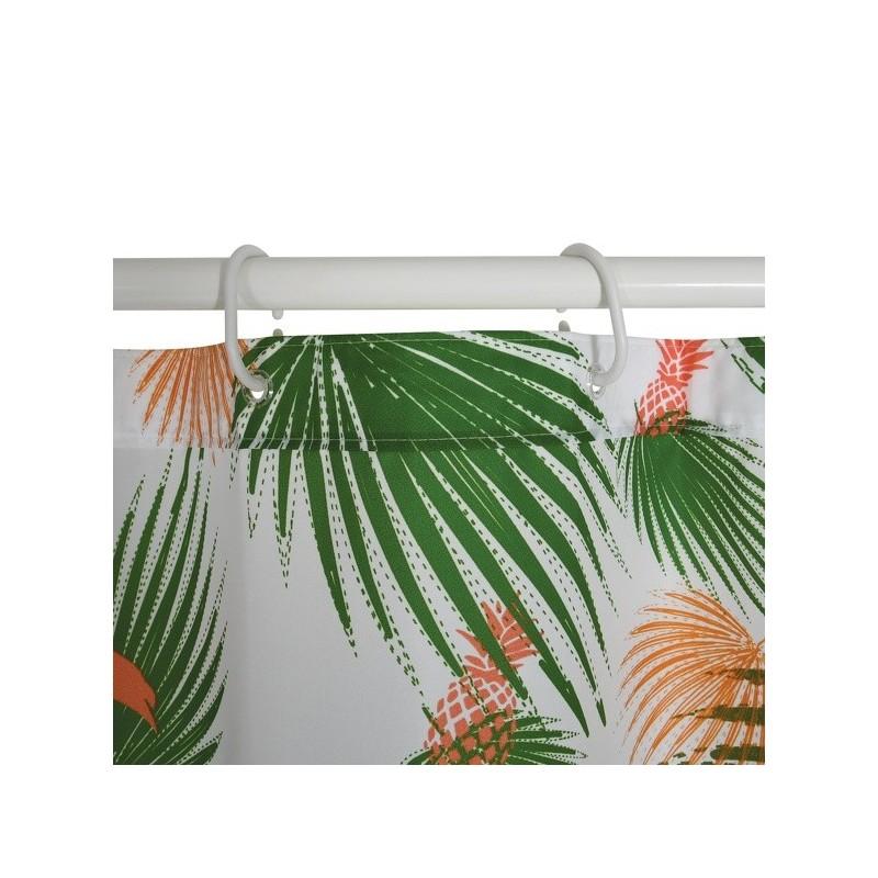Spirella MSV Rideau De Douche Polyester AMAZONIA 180x200cm QUALITà PREMIUM Multiclor - Anneaux Inclus