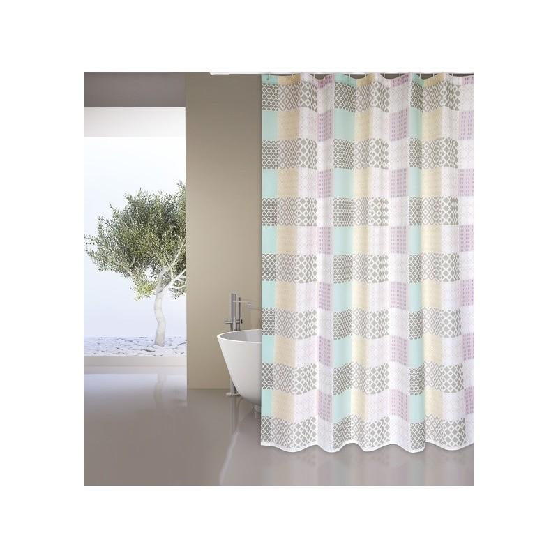 spirella MSV Rideau de douche Polyester CERAMIQUE 180x200cm QUALITà PREMIUM Rose