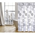 Spirella MSV Rideau De Douche Polyester DOTS 180x200cm QUALITà PREMIUM Gris