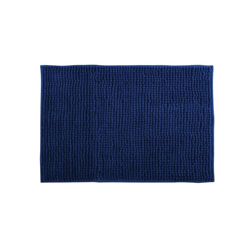 spirella MSV Tapis de bain Microfibre CHENILLE 50x80cm Bleu Foncé