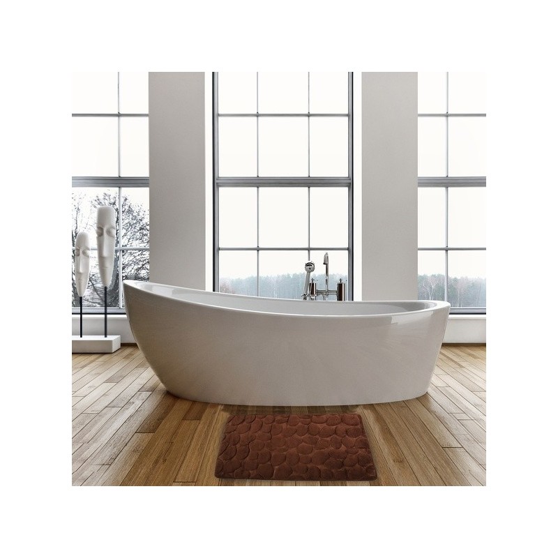 Spirella MSV Tapis De Bain Microfibre PEBBLE 40x60cm Marron Chocolat