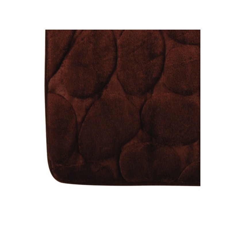 Spirella MSV Tapis De Bain Microfibre PEBBLE 40x60cm Marron Chocolat