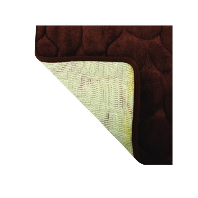Spirella MSV Tapis De Bain Microfibre PEBBLE 40x60cm Marron Chocolat