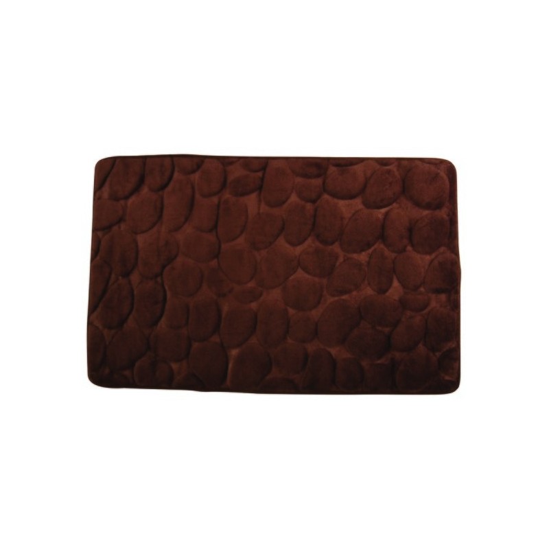 spirella MSV Tapis de bain Microfibre PEBBLE 40x60cm Marron Chocolat
