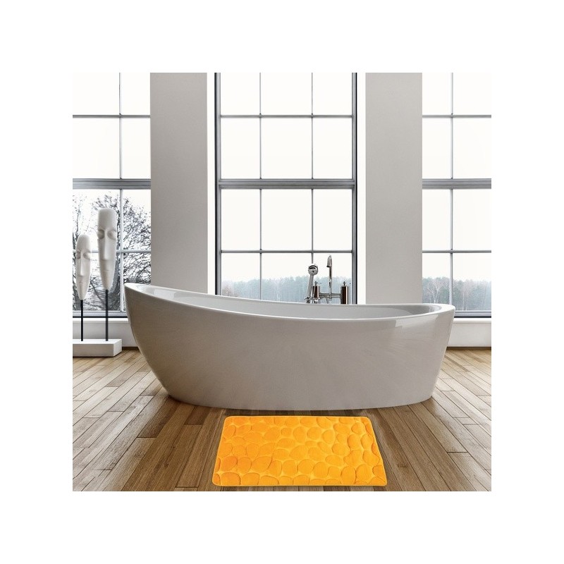 Spirella MSV Tapis De Bain Microfibre PEBBLE 40x60cm Safran