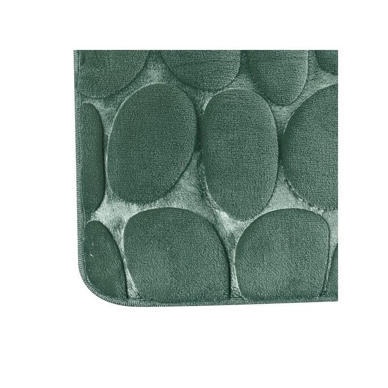 Spirella MSV Tapis De Bain Microfibre PEBBLE 40x60cm Vert Foncé