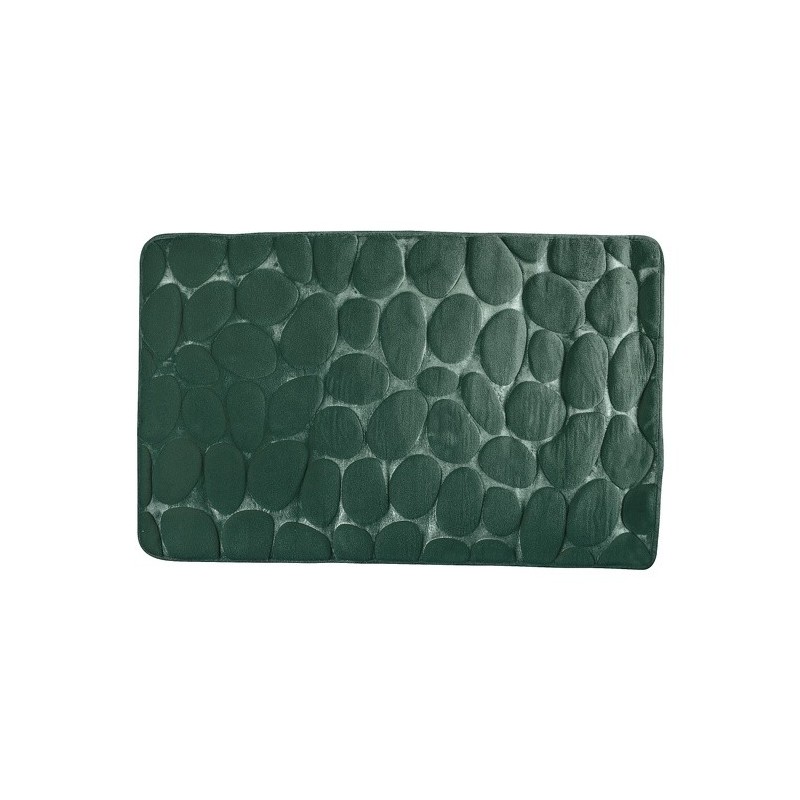 spirella MSV Tapis de bain Microfibre PEBBLE 40x60cm Vert Foncé