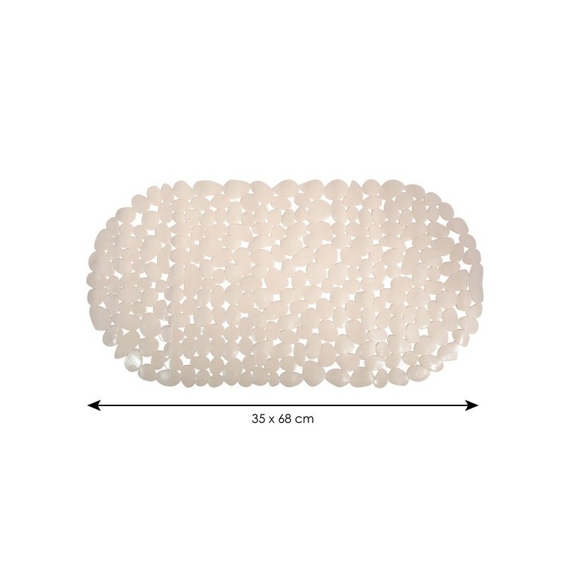 Spirella MSV Tapis Fond De Baignoire PVC GALETS 35x68cm Beige