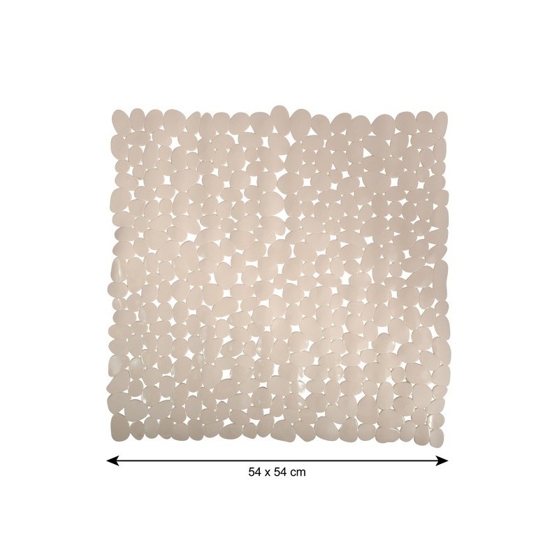 Spirella MSV Tapis Fond De Douche PVC GALETS 53x53cm Beige