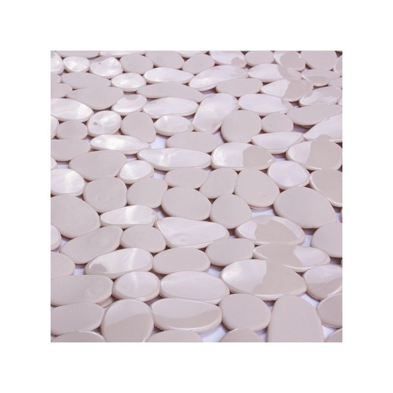 Spirella MSV Tapis Fond De Douche PVC GALETS 53x53cm Beige