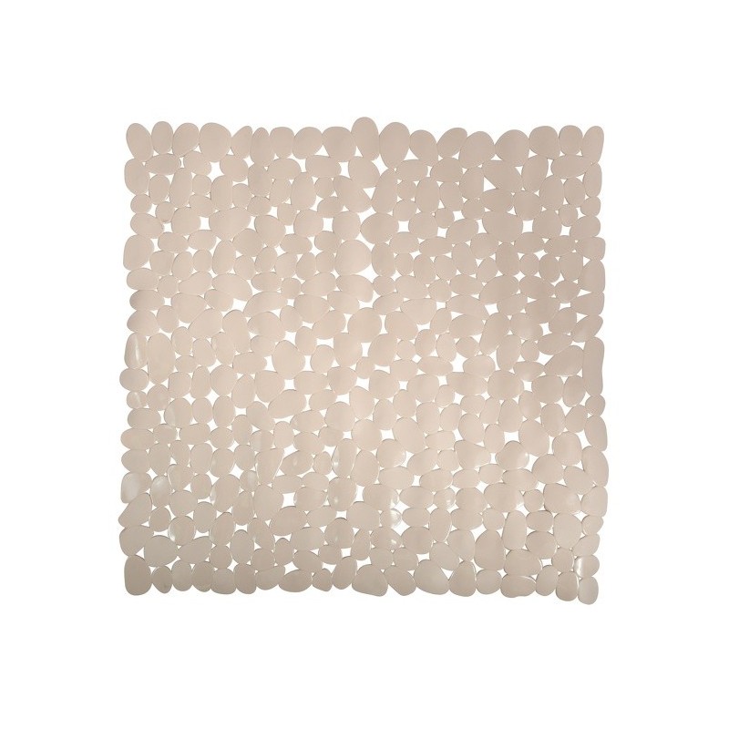spirella MSV Tapis Fond de douche PVC GALETS 53x53cm Beige