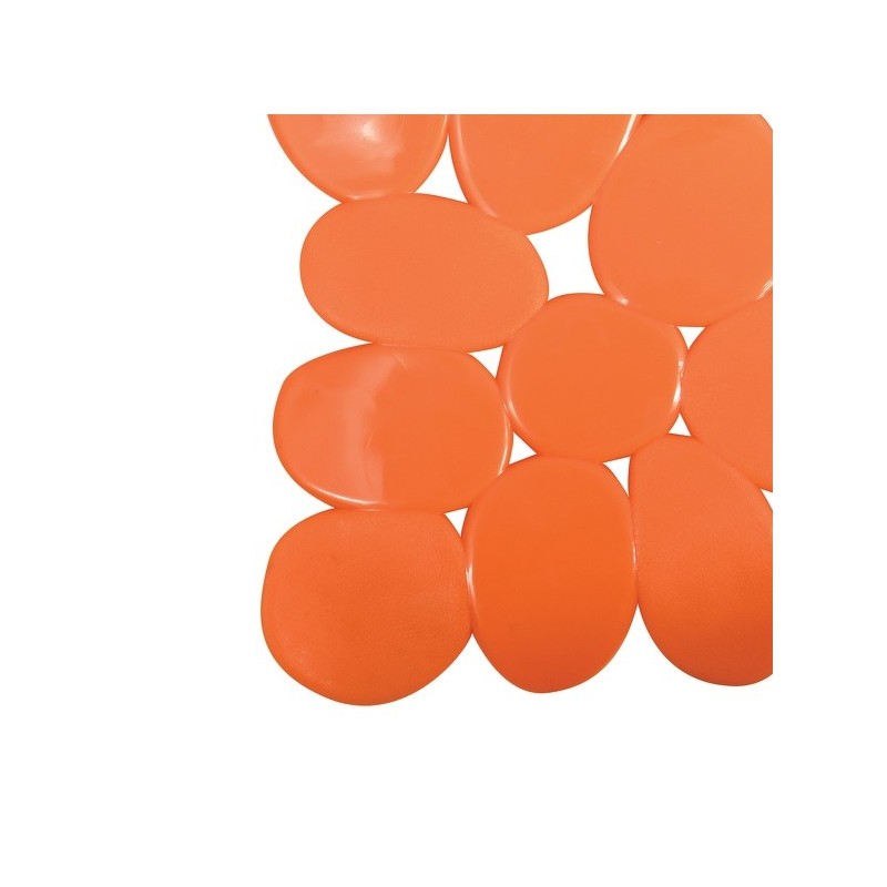 Spirella MSV Tapis Fond De Douche PVC GALETS 53x53cm Orange