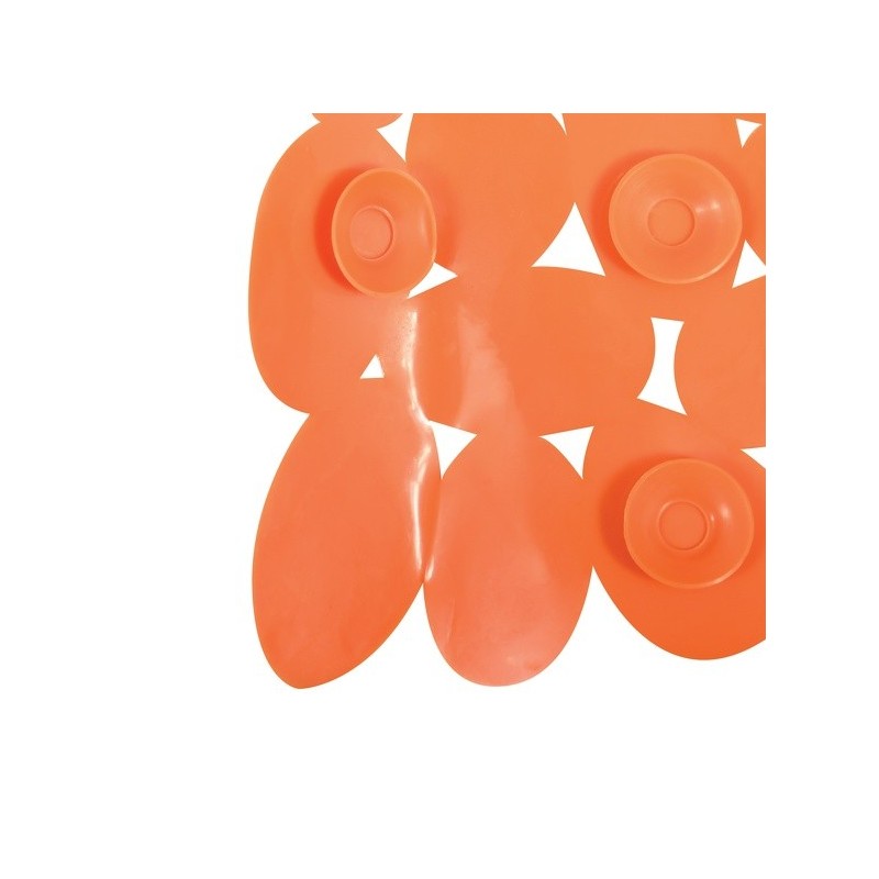 Spirella MSV Tapis Fond De Douche PVC GALETS 53x53cm Orange