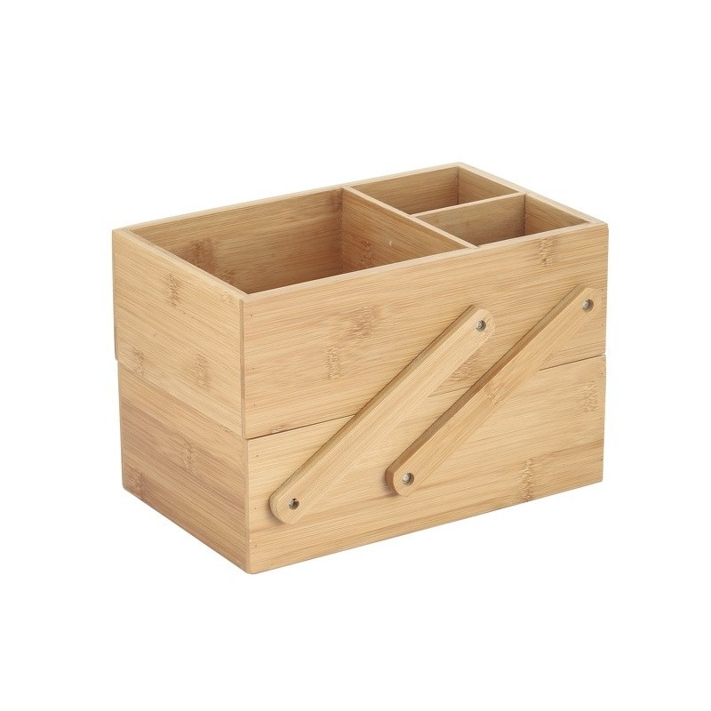 Spirella Organisateur De Maquillage Bambou 2 Niveaux ISALYS Beige MSV