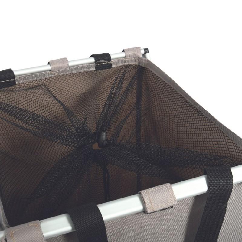 Spirella Panier à  Linge 2 Compartiments DARK LIGHT (2x40L) Taupe MSV