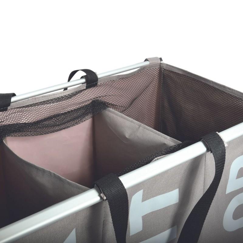 Spirella Panier à  Linge 3 Compartiments DARK LIGHT COLOR (3x30L) Taupe MSV