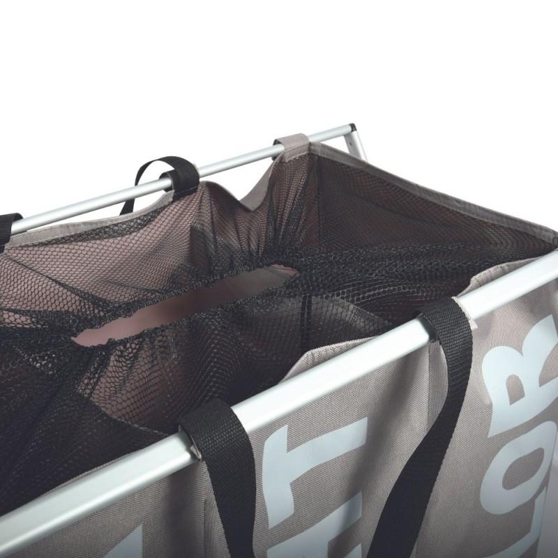 Spirella Panier à  Linge 3 Compartiments DARK LIGHT COLOR (3x30L) Taupe MSV