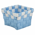 Spirella Panier De Rangement 10x10x7 5cm Bleu Pastel & Blanc MSV