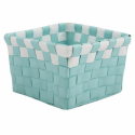 Spirella Panier De Rangement 10x10x7 5cm Vert Pastel & Blanc MSV