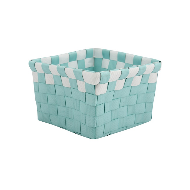 spirella Panier de rangement 10x10x7 5cm Vert Pastel & Blanc MSV