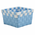 Spirella Panier De Rangement 14x14x9cm Bleu Pastel & Blanc MSV