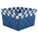 Spirella Panier De Rangement 19x14x8cm Bleu Marine & Blanc MSV