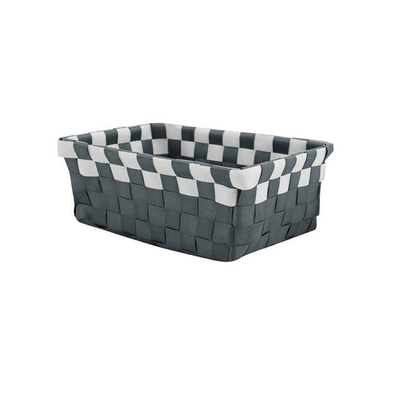 spirella Panier de rangement 19x14x8cm Gris & Blanc MSV