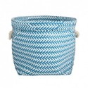 Spirella Panier De Rangement Avec Poignées 29x23cm Bleu & Blanc MSV