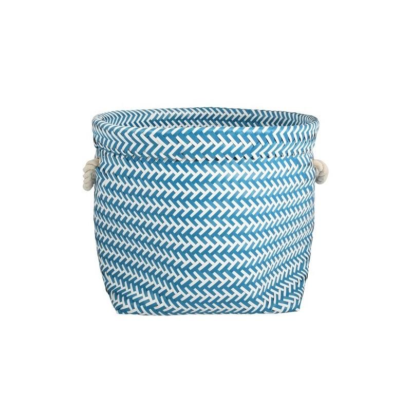 spirella Panier de rangement avec poignées 32x27cm Bleu & Blanc MSV