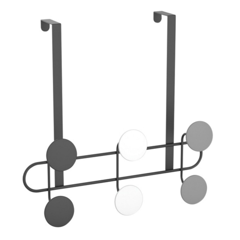 spirella Patère / Porte manteaux 6 crochets gris et blanc MSV