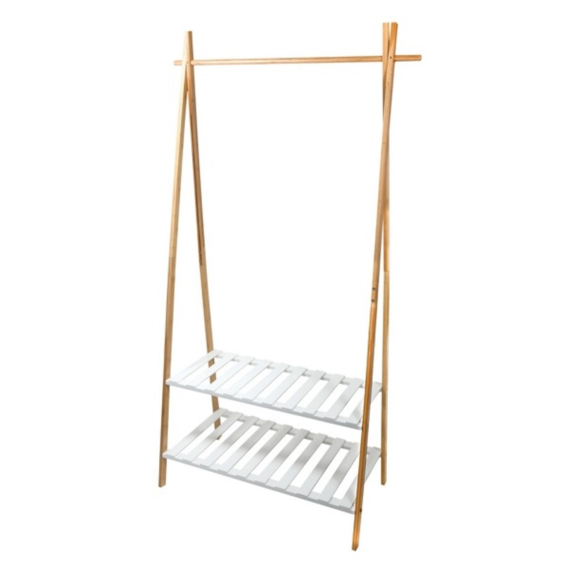 Spirella Portant Bambou Avec Deux étagères MIA Bois & Blanc MSV