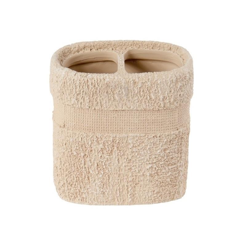 spirella Porte Brosses à  dents Polyrésine KIRIBATI Beige MSV