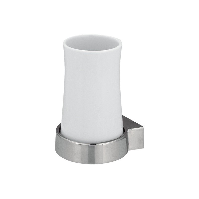 spirella Porte gobelet à  fixer Porcelaine & Acier SYDNEY Blanc Spirella