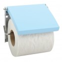 Spirella Porte Rouleau Papier Wc Mural MDF & Inox Bleu MSV