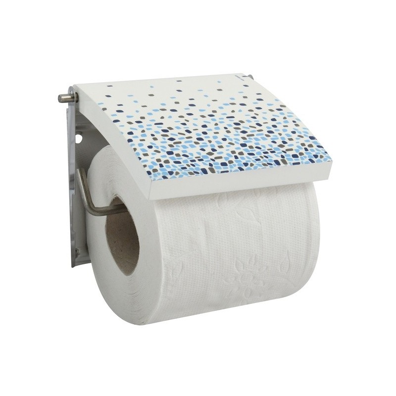 spirella Porte Rouleau Papier Wc Mural Mdf Inox BREST Bleu MSV