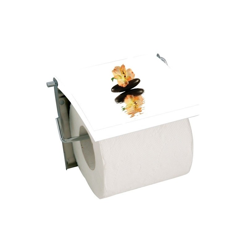 spirella Porte Rouleau Papier Wc Mural MDF & Inox MANILLA Blanc MSV