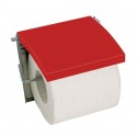 Spirella Porte Rouleau Papier Wc Mural MDF & Inox Rouge MSV