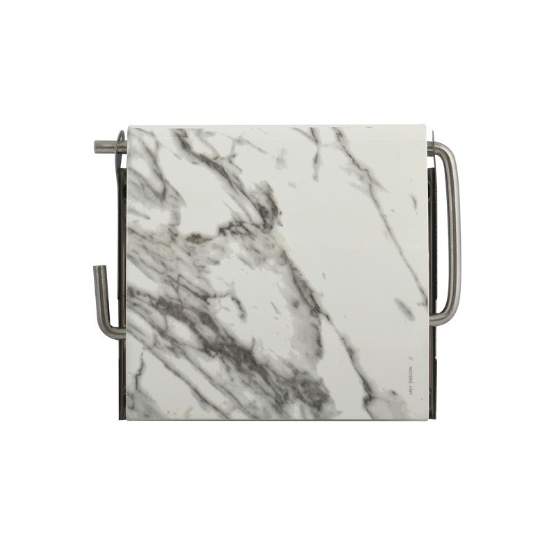 Spirella Porte Rouleau Papier Wc Mural Mdf Inox TOSCANA Marbre MSV