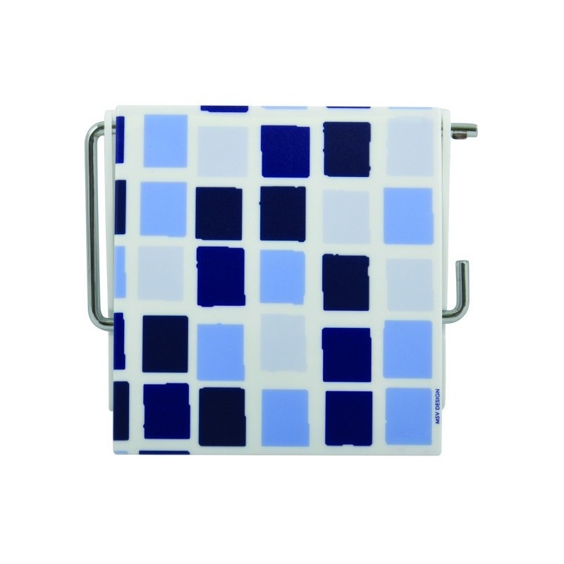 Spirella Porte Rouleau Papier Wc Mural MOSAIKO Bleu MSV