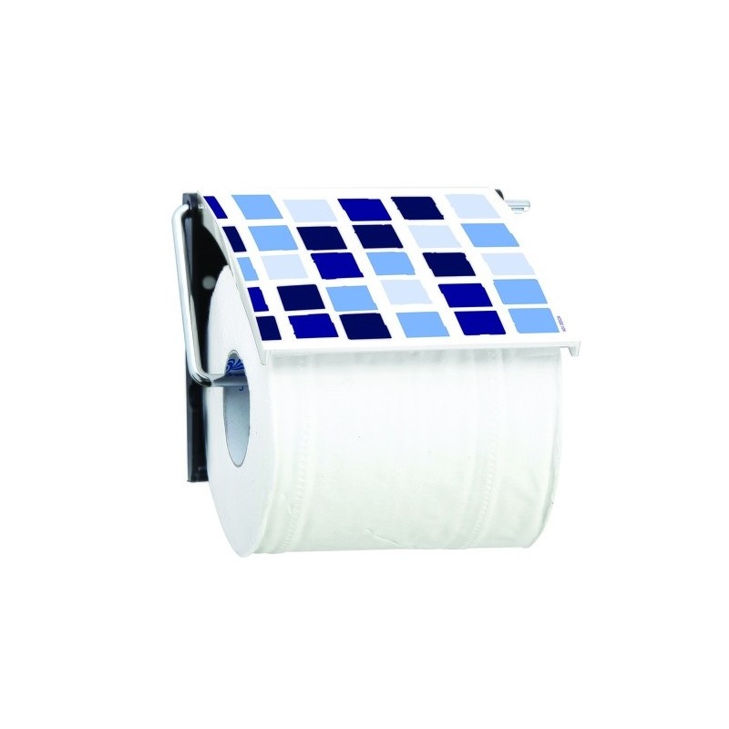 spirella Porte rouleau papier wc Mural MOSAIKO Bleu MSV