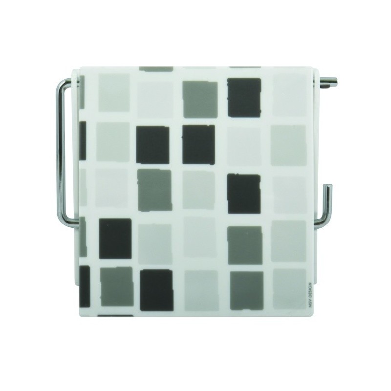 Spirella Porte Rouleau Papier Wc Mural MOSAIKO Gris MSV