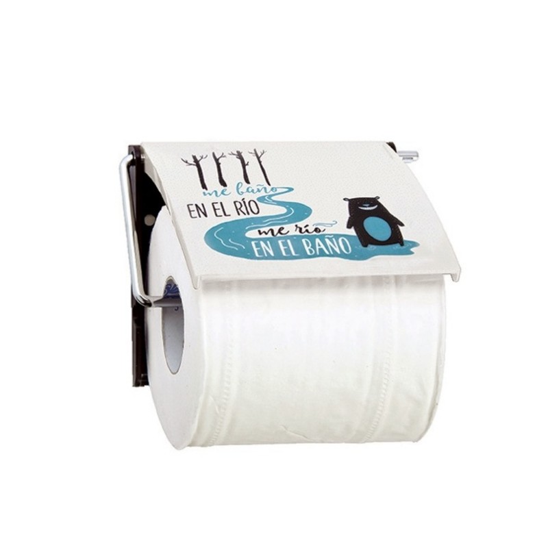 spirella Porte rouleau papier wc mural RIO Bleu & Blanc MSV