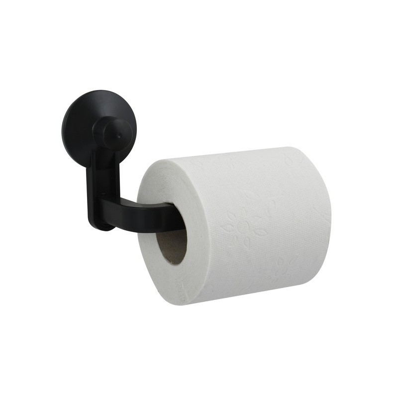 spirella Porte rouleau papier wc ou serviettes à  ventouse PVC Noir MSV